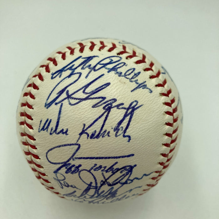 Beautiful 1965 Los Angeles Dodgers World Series Champs Team Signed Baseball PSA