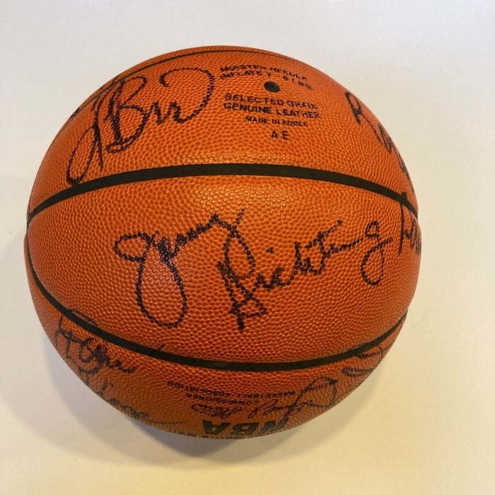 1985 Boston Celtics NBA Champs Team Signed Official NBA Game Basketball PSA DNA