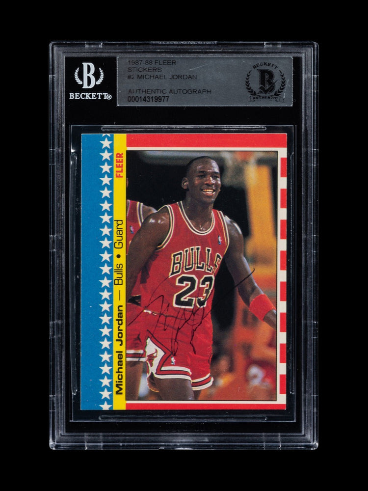 1987-88 Fleer Michael Jordan #2 Early Career Signed Basketball