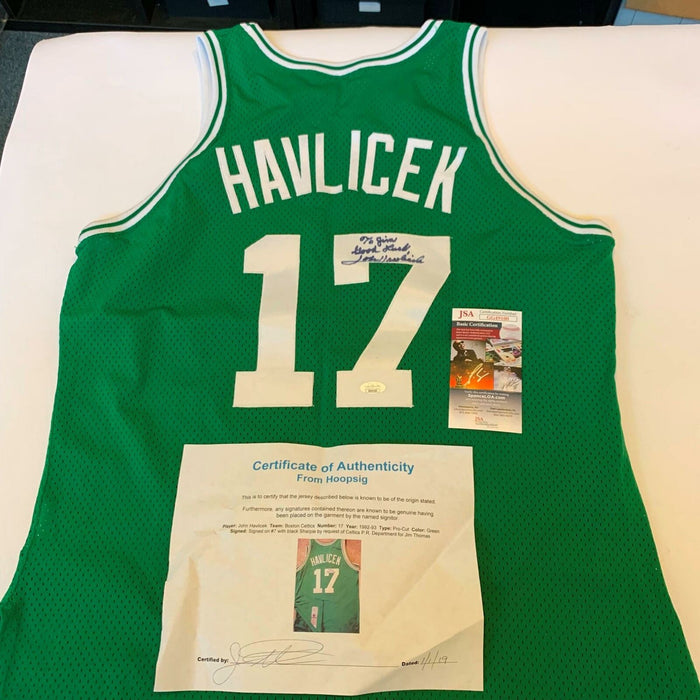 John Havlicek Signed 1992-93 Boston Celtics Authentic Pro Cut Jersey JSA COA