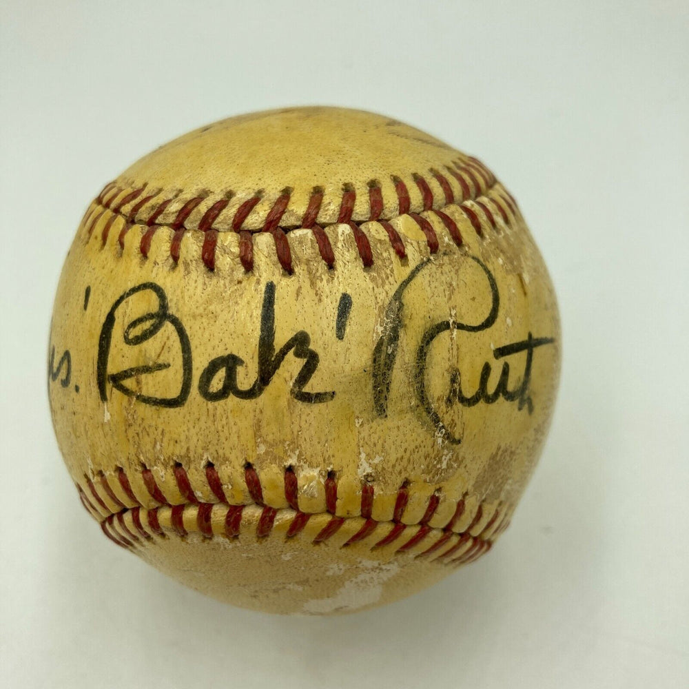 Mrs. Babe Ruth Signed Autographed 1950's Minor League Baseball JSA COA
