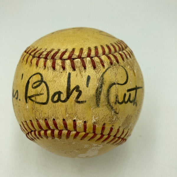 Mrs. Babe Ruth Signed Autographed 1950's Minor League Baseball JSA COA