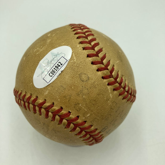 Hugh Casey Single Signed 1950's Baseball JSA Brooklyn Dodgers