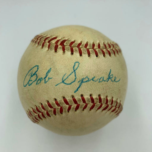 Bob Speake 1955 Chicago Cubs Single Signed Baseball With JSA COA