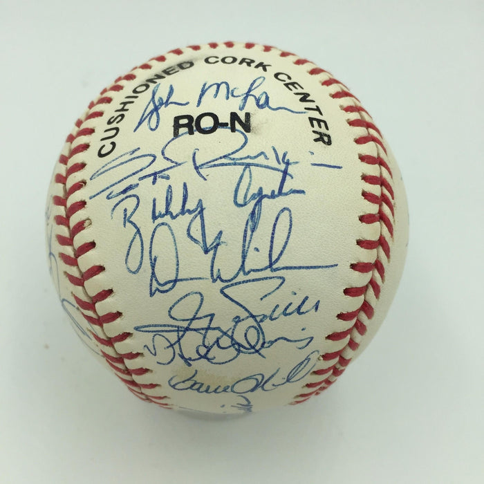 1992 Cincinnati Reds Team Signed National League Baseball Barry Larkin JSA COA