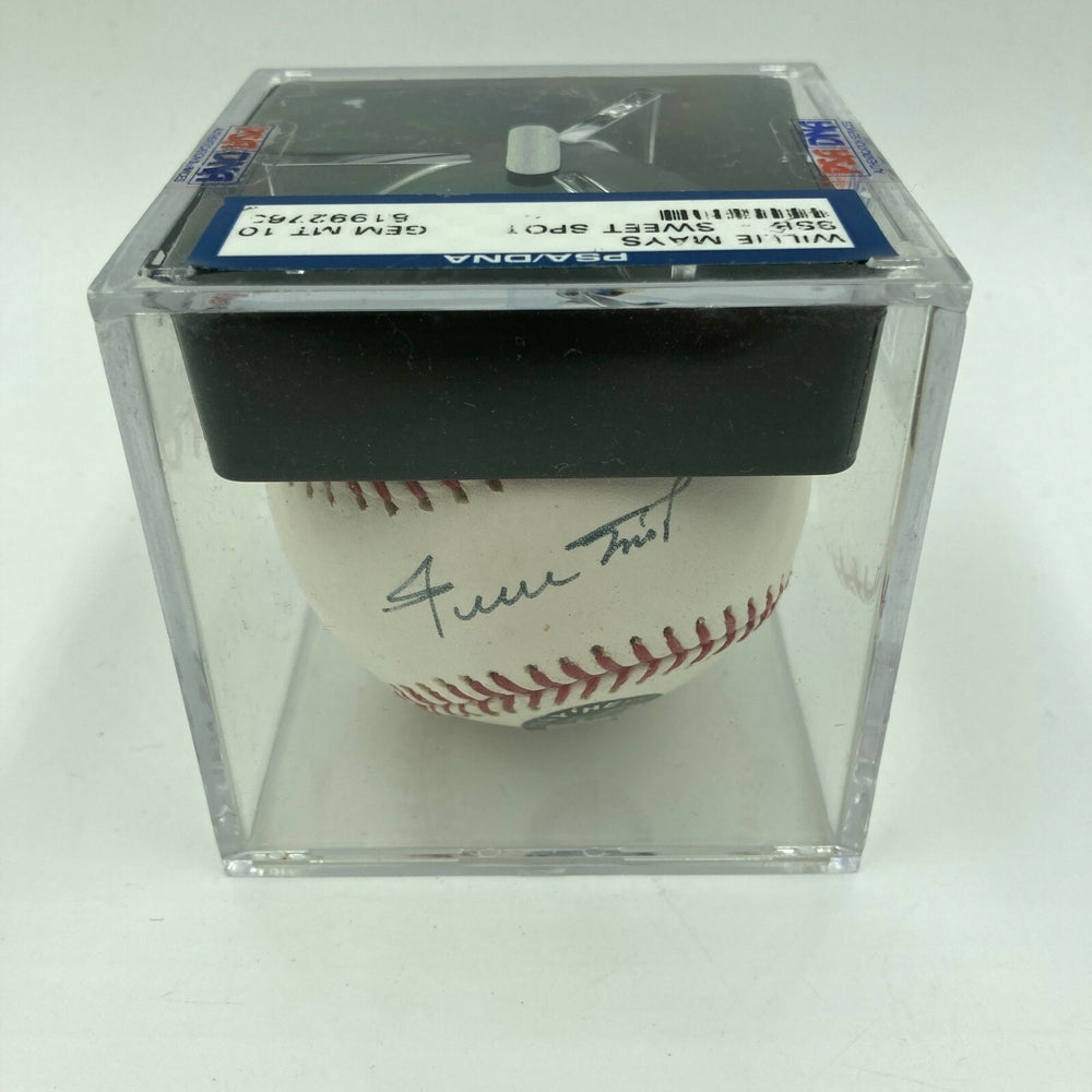 Rare Willie Mays PSA DNA Graded Gem Mint 10 Signed Major League Baseball