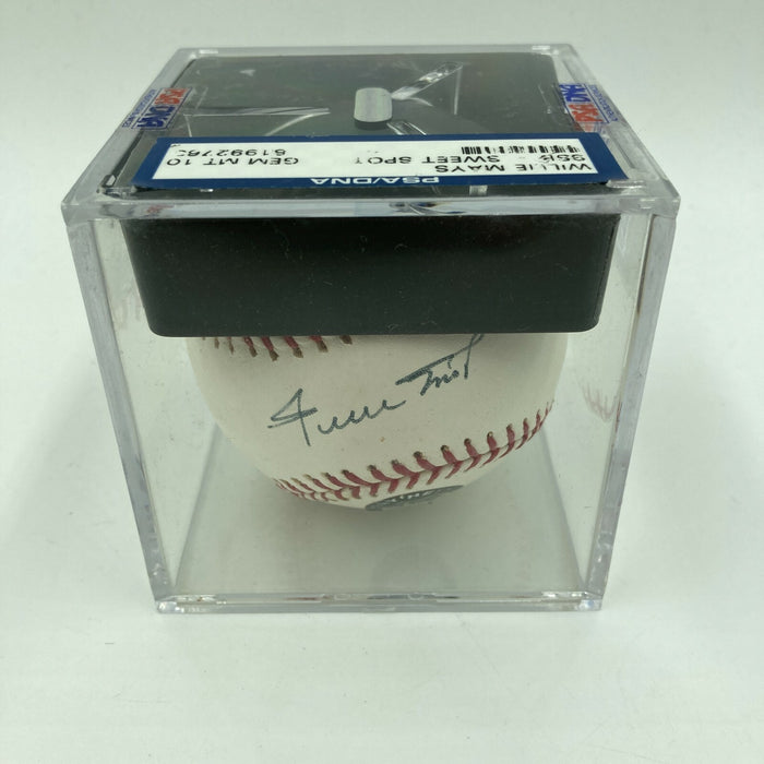 Rare Willie Mays PSA DNA Graded Gem Mint 10 Signed Major League Baseball