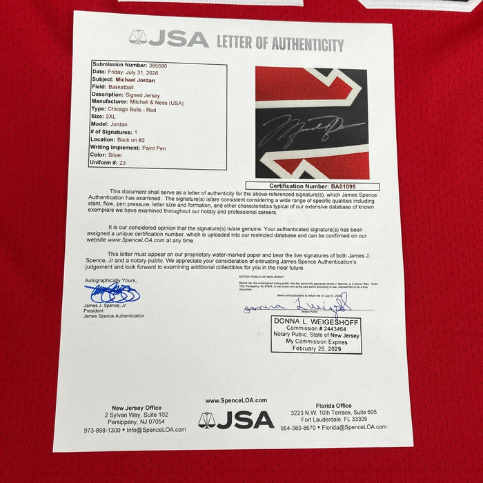 Michael Jordan Signed Chicago Bulls Authentic 1997-98 Jersey UDA & JSA COA
