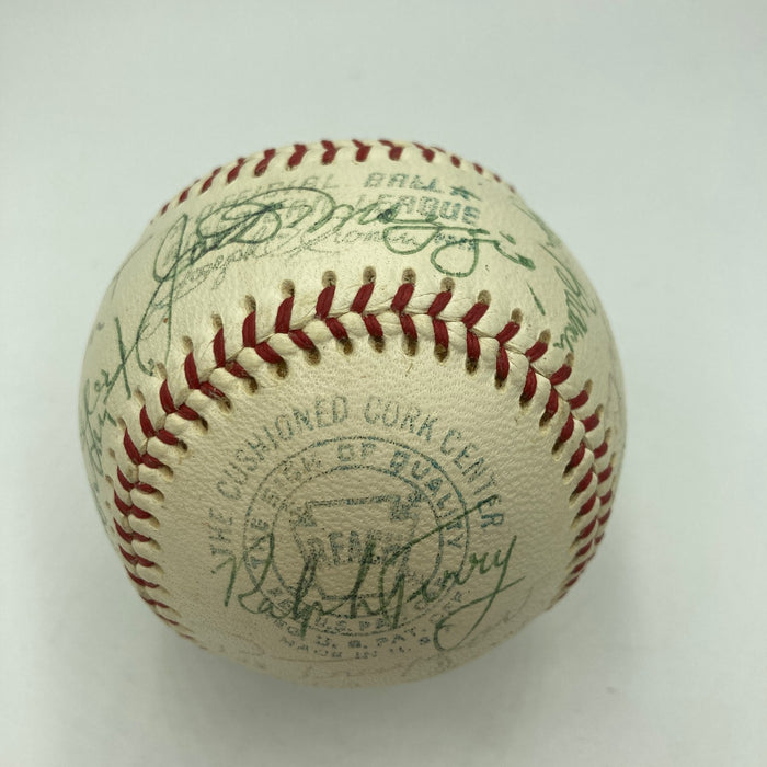 Pie Traynor Lefty Grove Joe Dimaggio Hall Of Fame Multi Signed Baseball JSA