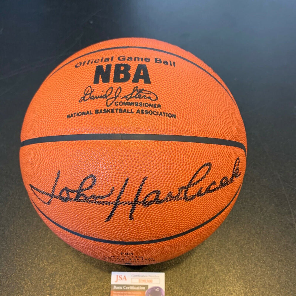 Rare John Havlicek Signed Spalding NBA Official Game Basketball With JSA COA