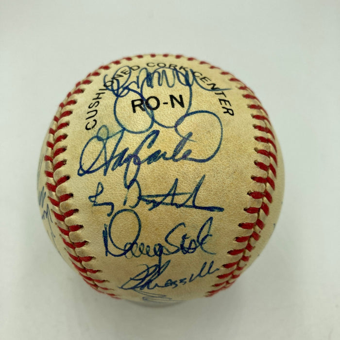1986 New York Mets World Series Champs Team Signed Vintage NL Baseball JSA COA