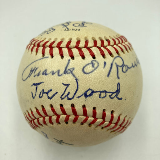 Roger Peckinpaugh  Bob Shawkey Joe Dugan Joe Wood Signed Baseball JSA COA