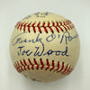 Roger Peckinpaugh  Bob Shawkey Joe Dugan Joe Wood Signed Baseball JSA COA