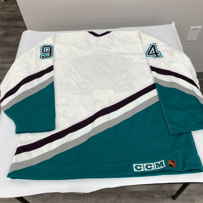 1993-94 Anaheim Mighty Ducks Inaugural Team Signed Jersey 25 Sigs Beckett COA