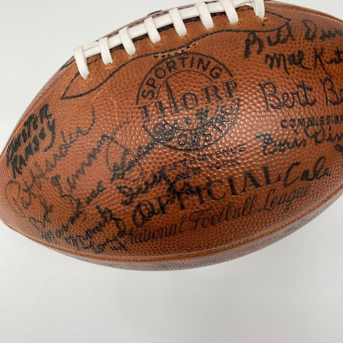 1947 Chicago Cardinals NFL Champions Team Signed Game Football JSA COA