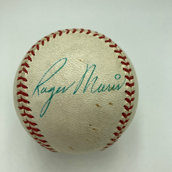 Roger Maris Playing Days Single Signed 1961 American League Baseball Beckett COA