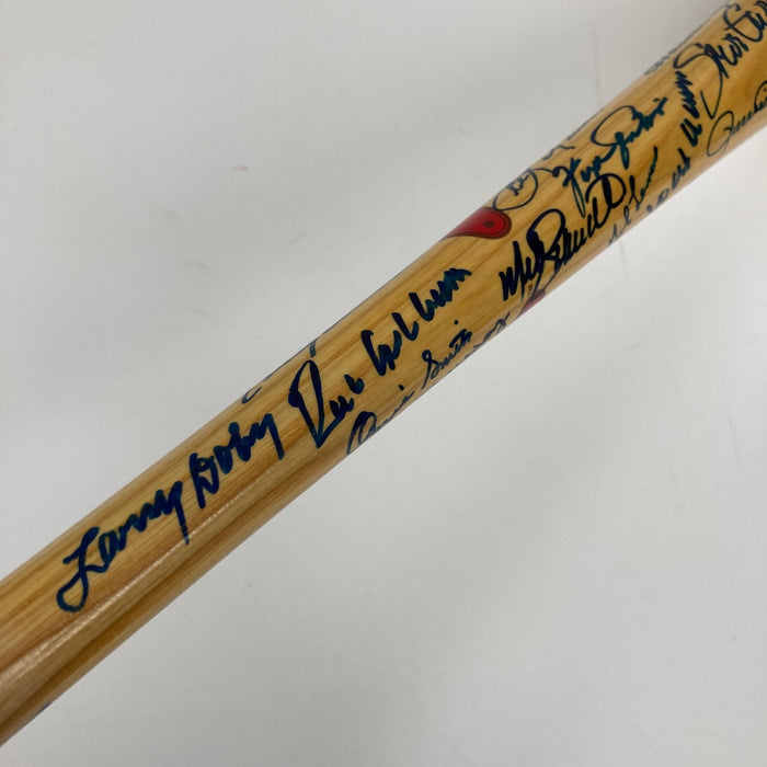 Willie Mays Hank Aaron Sandy Koufax Hall Of Fame Signed Baseball Bat 54 Sigs BAS
