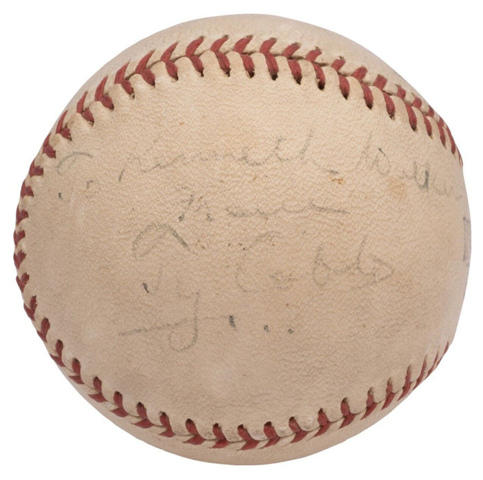 Ty Cobb Single Signed Baseball PSA DNA COA