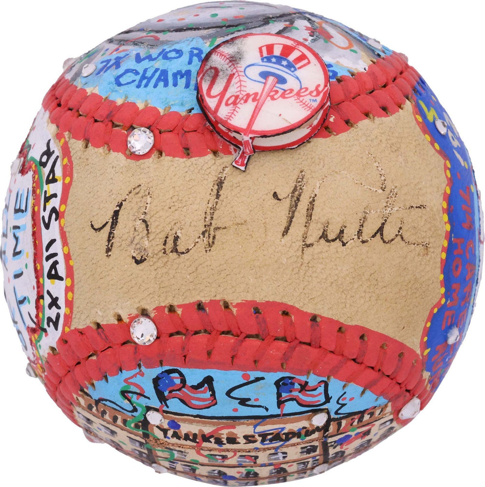 Babe Ruth Signed Charles Fazzino Hand Painted Pop Art Baseball JSA COA 1/1