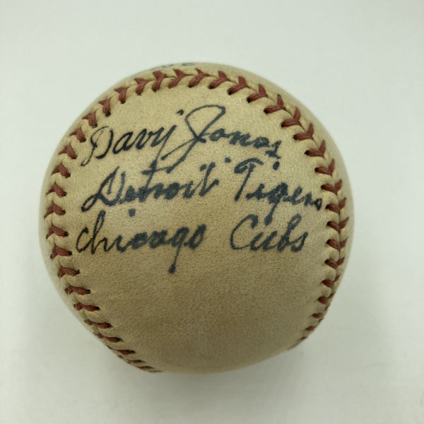 Davy Jones Single Signed Baseball T206 "Detroit Tigers Chicago Cubs" PSA DNA