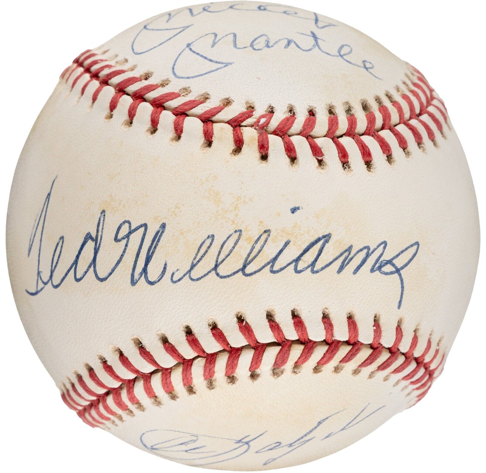 Mickey Mantle Ted Williams Carl Yastrzemski Triple Crown Signed Baseball UDA
