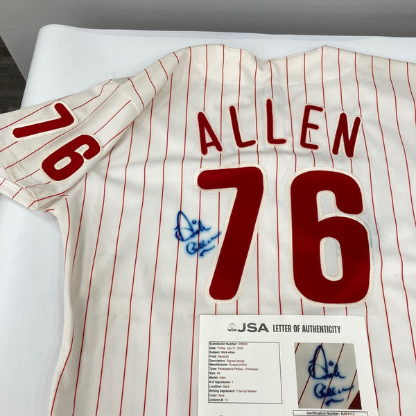 Dick Richie Allen Signed Authentic Philadelphia Phillies Russell Jersey JSA COA