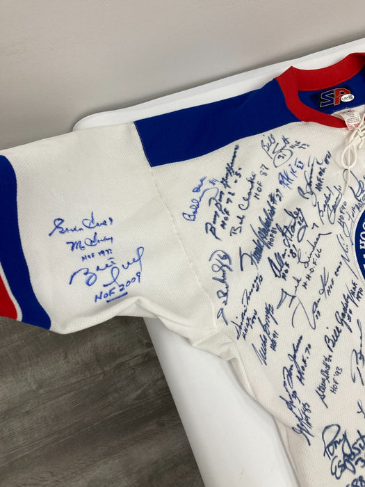 NHL Hall Of Fame Signed Hockey Jersey With 65 Signatures! Wayne Gretzky JSA COA
