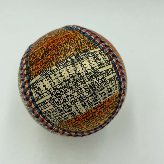 Beautiful Hand Painted George Sosnak Folk Art Baseball Eddie Stanky 1/1 Signed