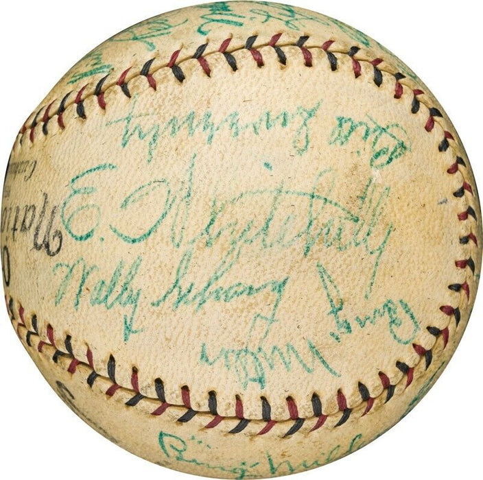 1920's Baseball Legends Signed Baseball With Harry Heilmann & Leo Diegel PSA DNA