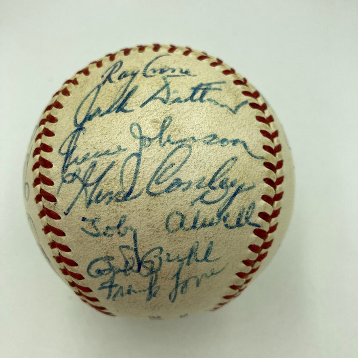 Beautiful 1957 Milwaukee Braves World Series Champs Team Signed Baseball JSA COA
