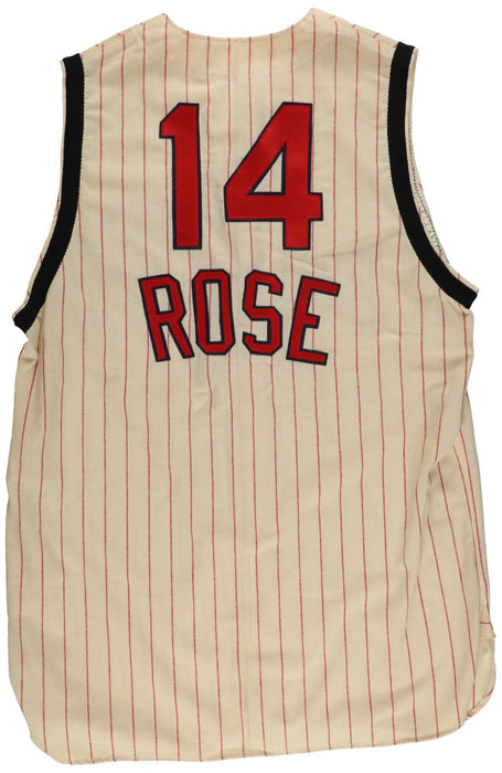 Pete Rose Signed Vintage Cincinnati Reds Jersey PSA DNA