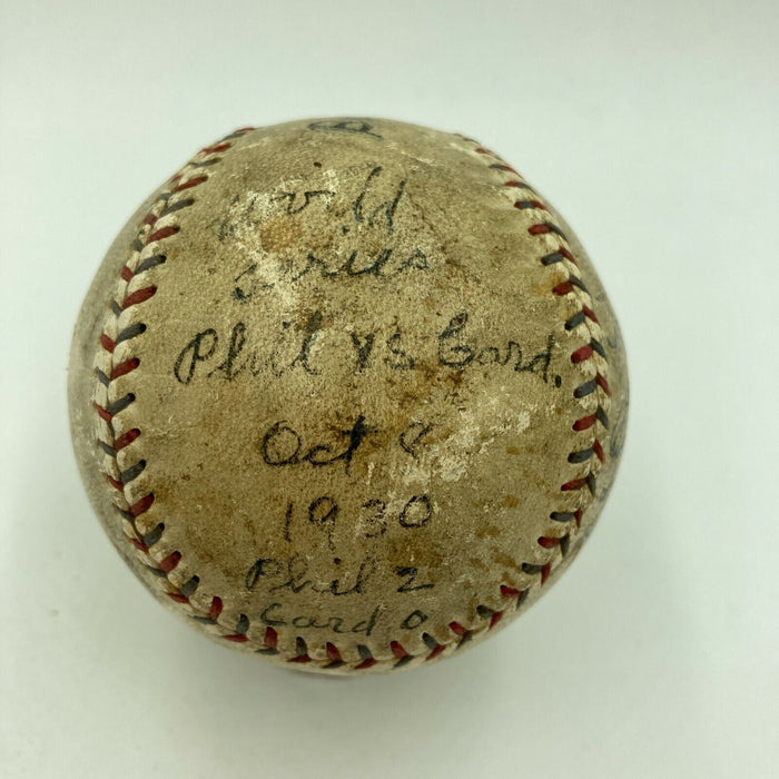 1930 World Series Game Used St. Louis Cardinals Team Signed Baseball PSA DNA COA