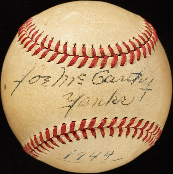 Joe Mccarthy Single Signed American League Baseball JSA COA