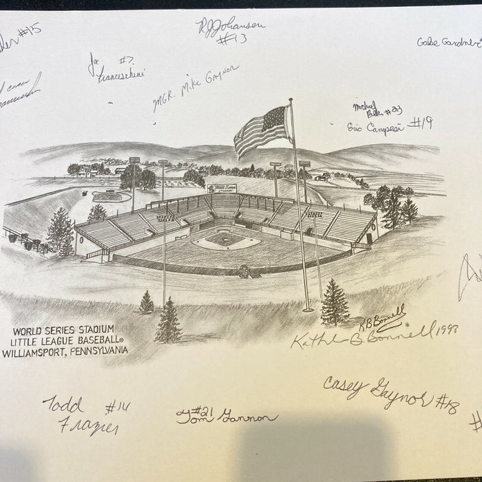 1998 Toms River Little League World Series Champs Team Signed Williamsport Photo