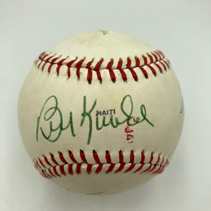 1980 World Series Umpires Multi Signed W.S. Baseball JSA Phillies VS Royals