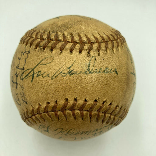 1947 Cleveland Indians Team Signed Official American League Baseball JSA COA