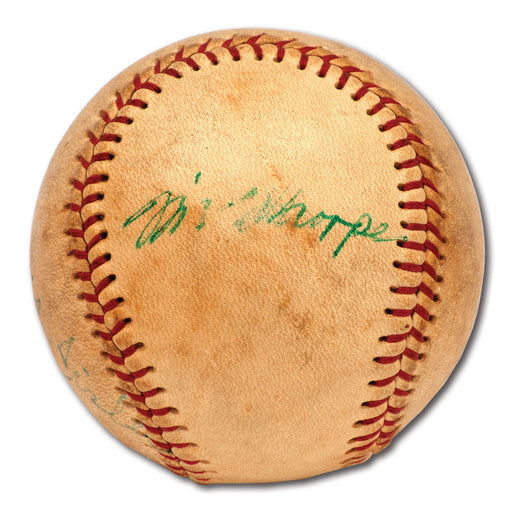 Extraordinary Jim Thorpe & Ty Cobb Signed Autographed 1940s Baseball PSA DNA COA