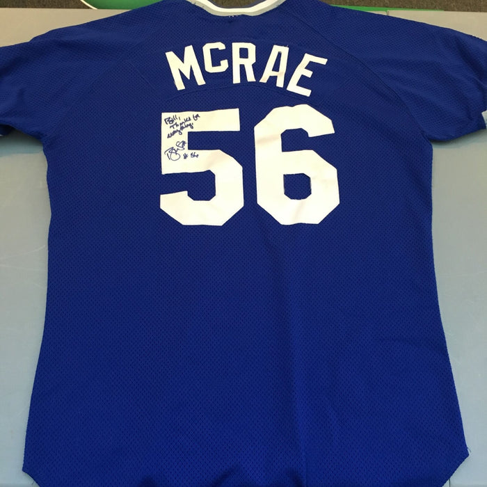 1990 Brian McRae Game Used Signed Kansas City Royals Jersey