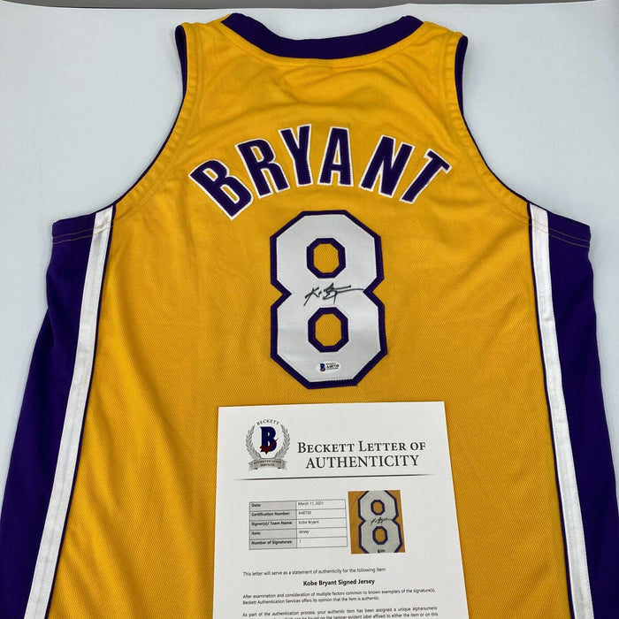 Kobe Bryant Signed 1999 Finals Los Angeles Lakers Pro Cut Jersey Beckett & PSA