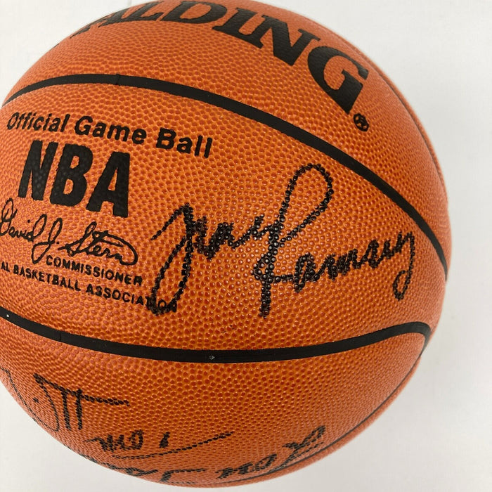 1956-57 Boston Celtics NBA Champs Team Signed Game Basketball Beckett COA