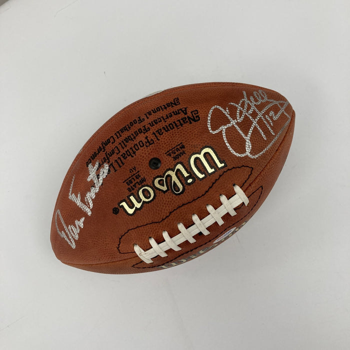 Bart Starr Joe Montana Joe Namath Elway Aikman Quarterbacks Signed Football PSA