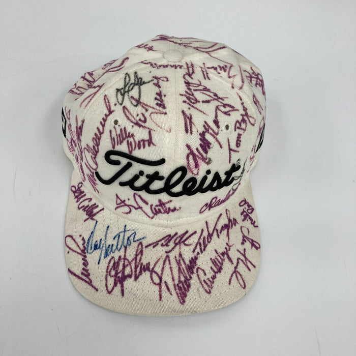 Tiger Woods PGA Tour Golf Legends Multi Signed Hat 31 Sigs JSA COA
