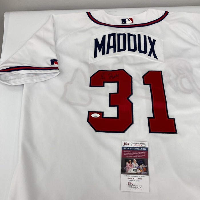 Greg Maddux Signed Authentic Atlanta Braves Russell Game Model Jersey JSA COA