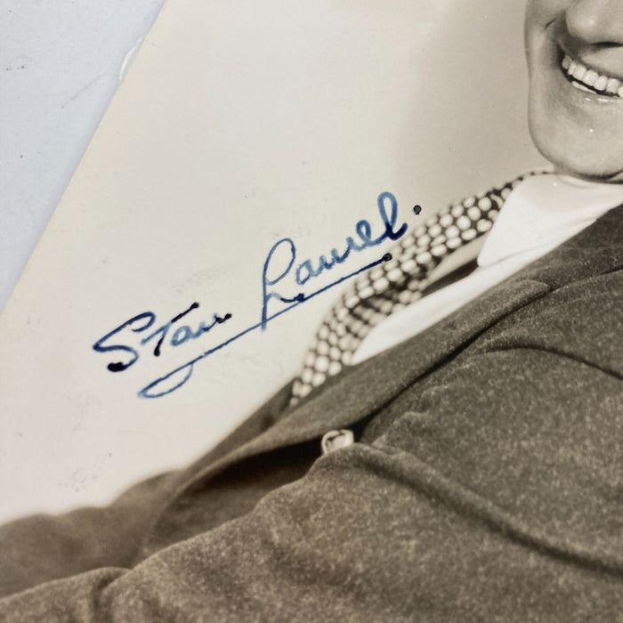 Stan Laurel & Oliver Hardy Dual Signed 8x10 Photo PSA DNA COA