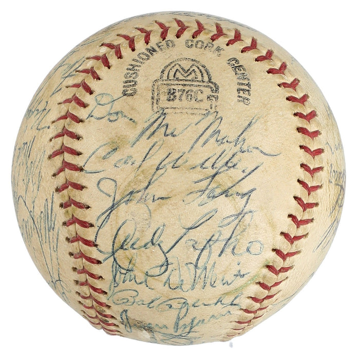 1957 Milwaukee Braves World Series Champs Team Signed Baseball JSA COA