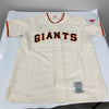 Willie Mays Signed Mitchell & Ness New York Giants Game Model Jersey JSA COA