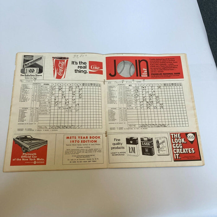 1970 New York Mets Original Ticket & Signed Vintage Program