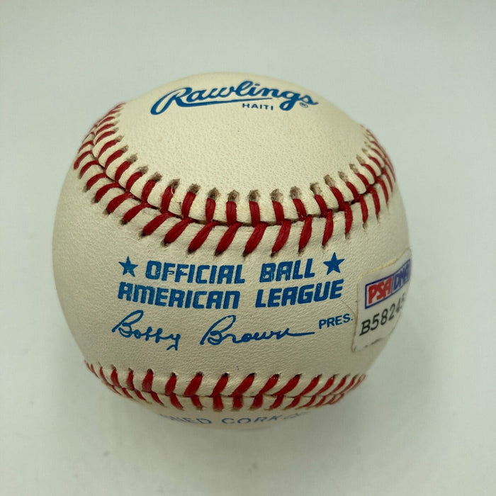 Mickey Mantle Signed American League Baseball PSA DNA Graded 10 GEM MINT