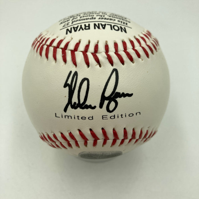 Nolan Ryan Signed Limited Edition Photo Ball JSA COA