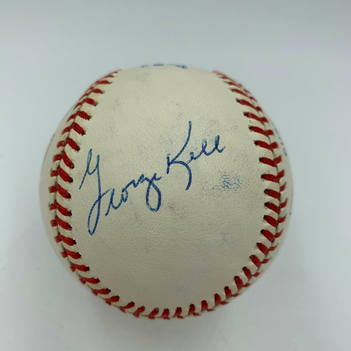 Bo Schembechler Sparky Anderson Ernie Harwell Paul Carey Signed Baseball JSA COA